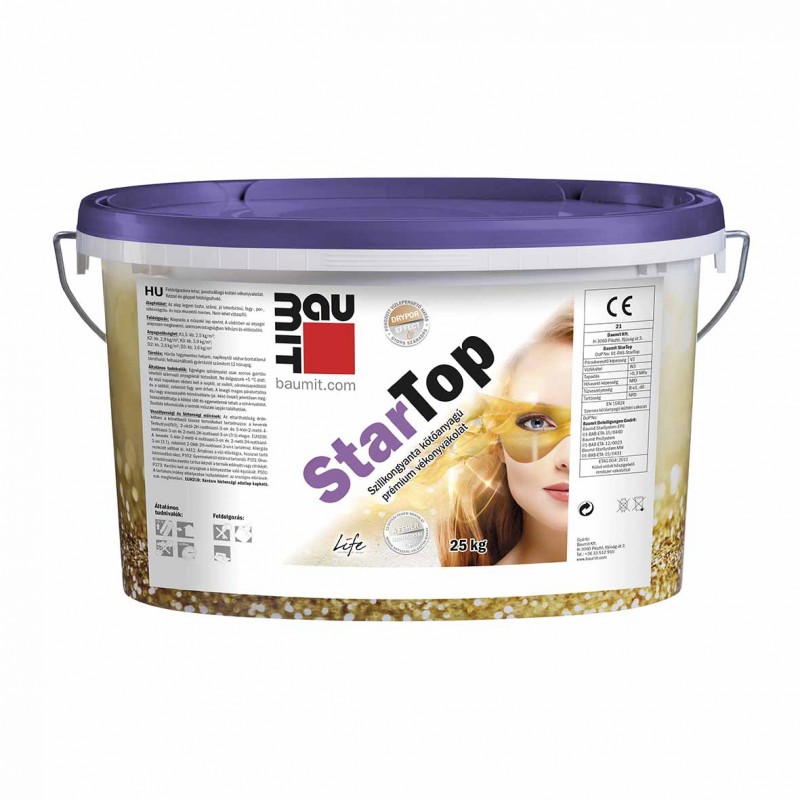 Baumit StarTop K2 szilikongyantás vékonyvakolat 25kg - I.színcsoport